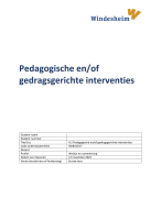 4.2 Pedagogische en/of gedragsgerichte interventies  // SWB41D17 // context welzijn en samenleving 