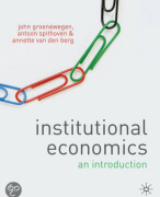 Institutionele economie boek samenvatting en hoorcollege aantekeningen