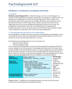 Samenvatting psychodiagnostiek 3 KLP