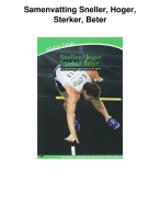 Sneller hoger sterker beter 