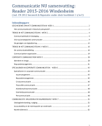  Samenvatting Communicatie NU: Reader Windesheim 2015-2016