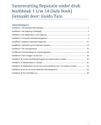 Samenvatting Reputatie onder druk 