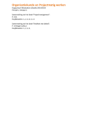 Organisatiekunde en projectmatig werken