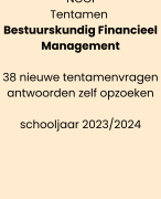 Nieuw Tentamen NCOI Bestuurskundig Financieel Management 2023/2024 - 35 nieuwe vragen antworoden zel