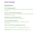 Samenvatting - Beweging