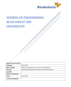 Module   Werken en ondernemen in en vanuit een organisatie  dec 2023