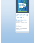 Gedrag in Organisaties H1 t/m H9, H12 t/m H14, H16 en H17, Pearson