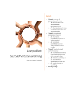 Samenvatting leerpakket gezondheidsbevordering SW2