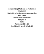 samenvatting statistiek in business voor gevorderden