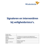 HBO bachelor social work. 4.3 signaleren en inventariseren bij veiligheidsrisico’s