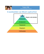 Vier voorbeelden van Bloomopdrachten