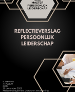 NCOI geslaagd persoonlijk reflectieverslag 2023 - Master Management, Cultuur en Verandering - Cijfer 9 met feedback
