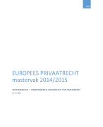 Samenvatting: SV mastervak EPR 2014/2015 (boek + jurisprudentie)