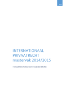 Samenvatting: SV Mastervak IPR (2014/2015) Boek + relevante aantekeningen