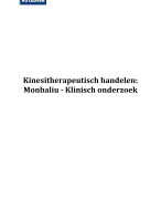 Kinesitherapeutisch Handelen Deel 1 Monbaliu