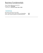Business Fundamentals samenvatting