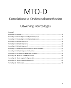 MTO D uitwerkingen hoorcolleges