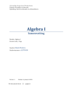 Samenvatting Algebra I