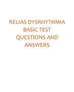 RELIAS DYSRHYTHMIA BASIC TEST JANUARY 2023 35 QUESTIONS AND ANSWERS
