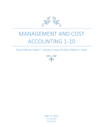 Management and cost accounting hoofdstuk 1 tot en met 10