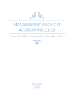 Management and cost accounting hoofdstuk 11 tm 19 muv 13