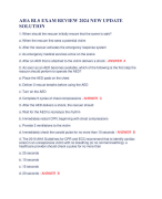 AHA BLS EXAM REVIEW 2024 NEW UPDATE SOLUTION