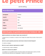 samenvatting Le Petit prince + voorbeeldvragen