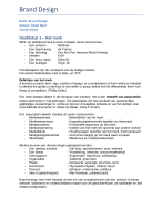 Brand Design Samenvatting