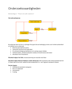 Onderzoeksvaardigheden samenvatting