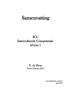 Interculturele Competentie (ICC) - niveau 1