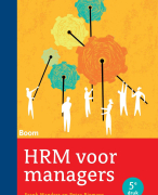 Samenvatting HRM voor managers Frank Manders en Petra Biemans