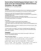 Samenvatting de eerste zeven jaar, kinderfysiologie - Edmond Schoorel 