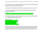 All HESI EXIT EXAM/ATI QUESTIONS AND ANSWERS WITH 100% A+ PASS ALL HESI/ATI COMPREHENSIVE EXIT EXAM NEW UPDATED WITH VERIFIED Q&A A+ GRADED 2024