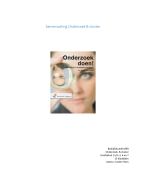 Samenvatting onderzoek, B-cluster, hoofdstuk 1t/m3, 6 en 7