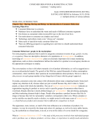 IBCOM YEAR II / III - [LITERATURE] Consumer Behaviour and Marketing Action (cm2072)