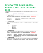 REVIEW TEST SUBMISSION 4 VERIFIED AND UPDATED NURS-6630