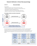 College aantekeningen Research Methods in Clinical Neuropsychology (PSMNM-2)