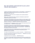 RNC-OB CERTIFICATION REVIEW EXAM LATEST  UPDATE 2024 GRADED A+