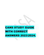 CANS STUDY GUIDE  WITH CORRECT  ANSWERS 2023\2024. Family Strengths: Carmen's parental rights have been terminated; she has no  other known family members. - CORRECT ANSWERS-3 Interpersonal Skills: 4-year-old Mindy is very shy. It takes a lot of pro