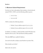 AZURE 104 RENEWAL EXAM WITH VERIFIED QUESTIONS AND ANSWERS GRADED A+