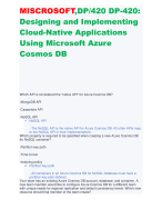 microsoft Exam DP-500: Designing and  Implementing Enterprise-Scale  Analytics Solutions Using  Microsoft Azure and Microsoft  Power BI
