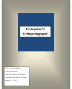 Logopedie eindopdracht orthopedagogiek