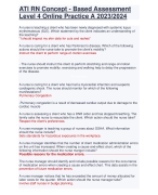 ATI RN Concept - Based Assessment Level 4 Online Practice A 2023/2024