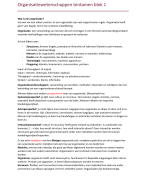 Samenvatting introductie organisatiewetenschappen (college, werkgroep, literatuur)