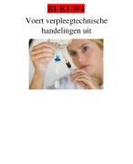Voert verpleeg technisch handelingen uit