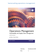 Samenvatting operations management BMER blok 5