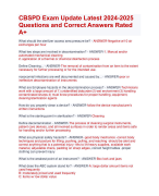 CBSPD Exam Update Latest 2024-2025 Questions and Correct Answers Rated  A+