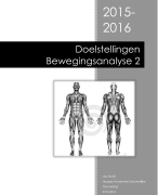 HALO - Propedeuse - Bewegingsanalyse 2 - Doelstellingen