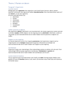 Biologie / MGN. VWO 1 & 2 thema 1 planten en dieren, volledige samenvattingen van alle paragrafen