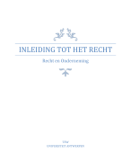 Volledige samenvatting: Recht en onderneming 1ste bachelor TEW/SEW